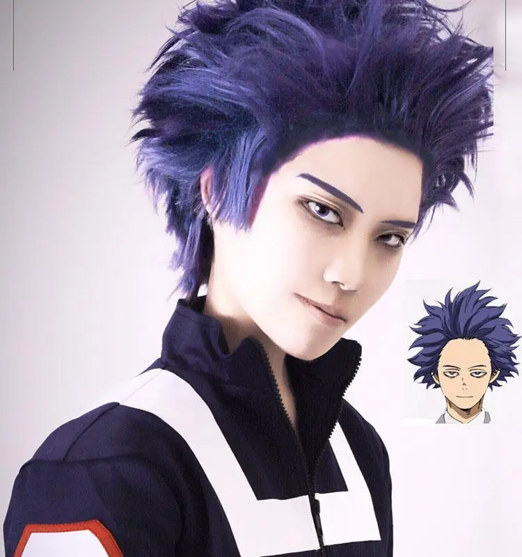 30 см My Hero Academy Baku no academic Shinsou Hitoshi фиолетовый Пушистый Короткий многослойный