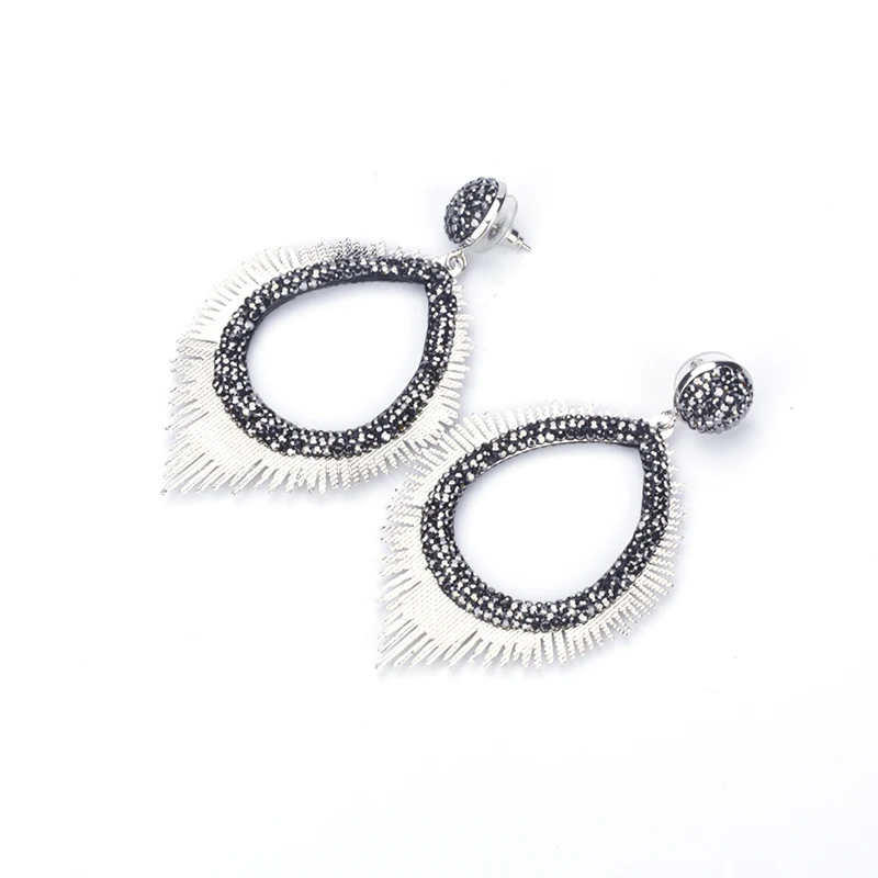 Новое поступление высокое качество популярные Висячие серьги Стразы оптовая