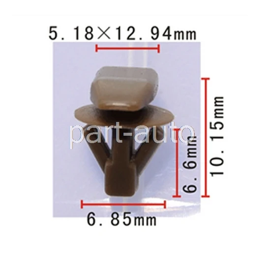 

100x OEM Nylon for Mitsubishi Weatherstrip Rivet Retainer Clip Fastener (5x13x6mm) MU481027