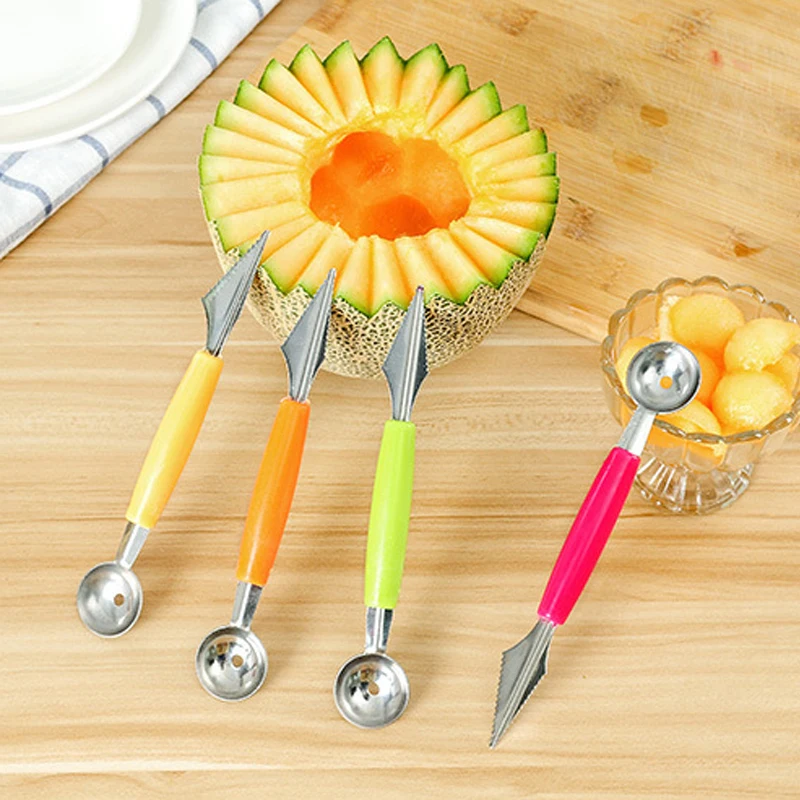 Двойная нержавеющая сталь двойного назначения фрукты резьба украшение торт