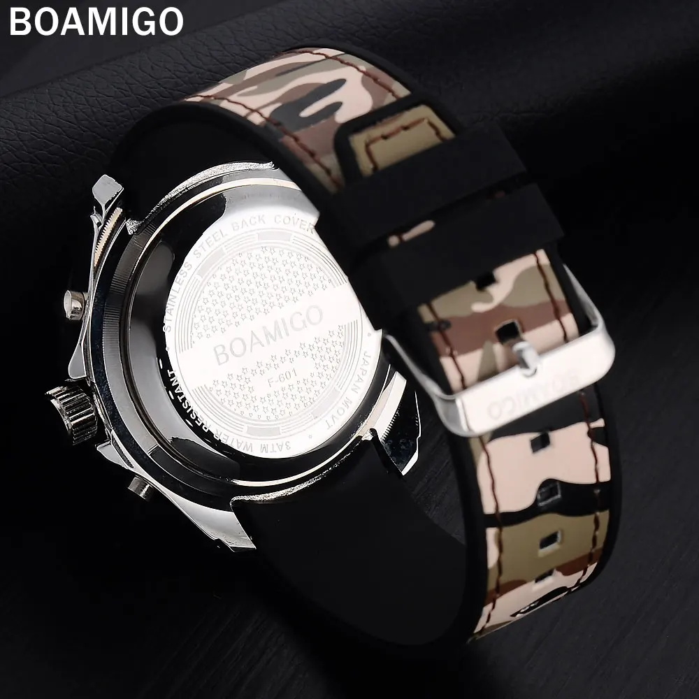 Мужские спортивные часы BOAMIGO армейские с двойным дисплеем цифровые аналоговые