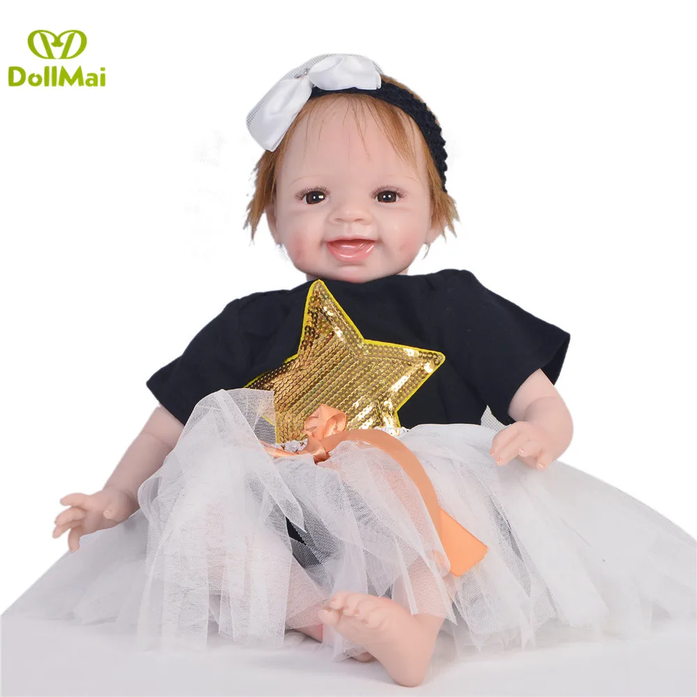 Reborn куклы детские игрушки 22 дюймов 55 см bebe силиконовые reborn Детские куклы игрушки для детей brithday Подарок реалистичный rebon bonecas