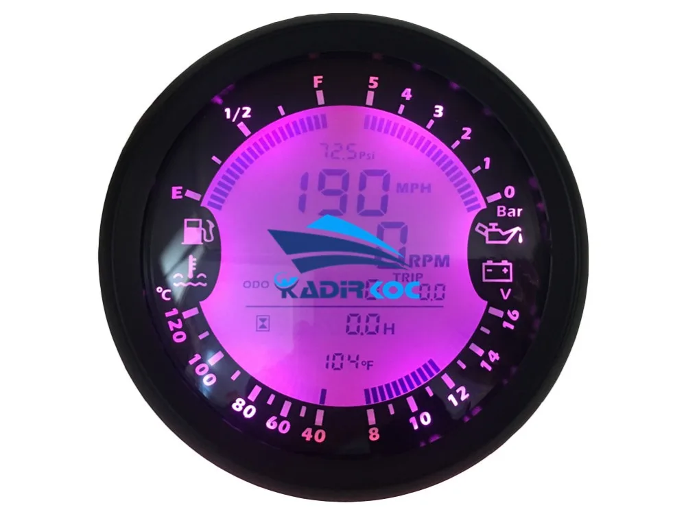 Авто Многофункциональный манометр модификация 85 мм gps Спидометр Tach датчик топлива 8-16 в вольт метр Температура воды метр 0-5 бар давление масла
