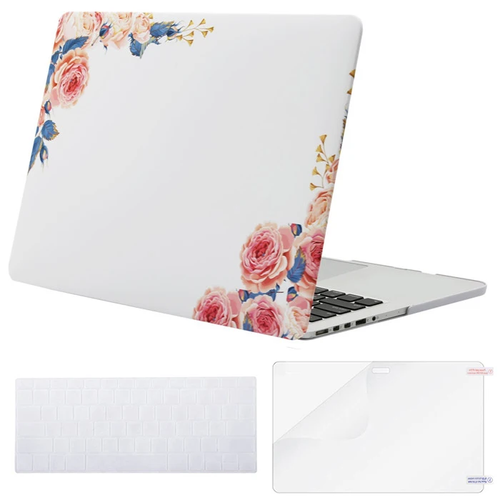White Peony Mosiso Laptop Protective Cover Case for Macbook Air 13 A1466 A1369 Netebook Matte Mac Book Air Case Accessories - Цвет: White Peony