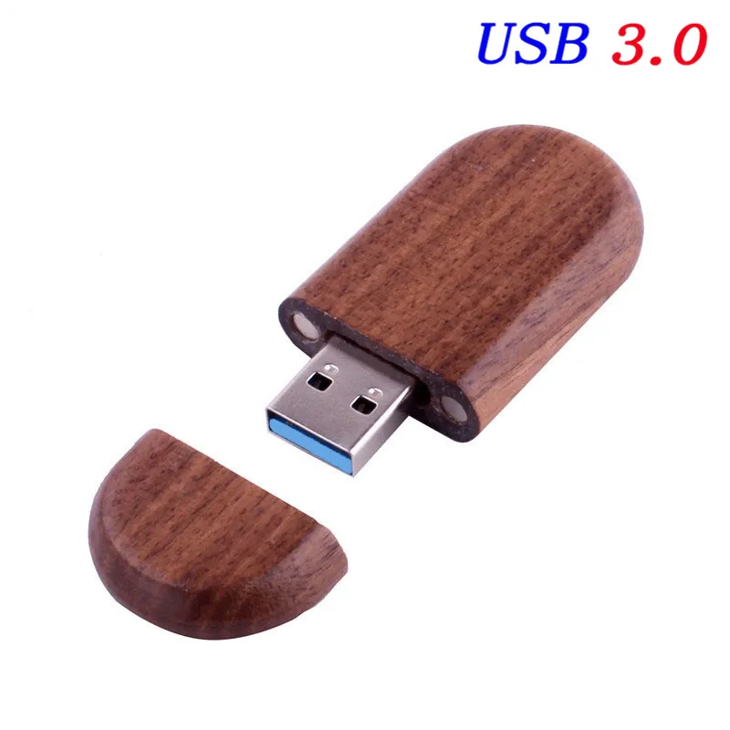 JASTER USB 3,0 высокоскоростной Логотип Деревянный+ коробка персональный логотип клиент pendrive 8 ГБ 16 ГБ 32 ГБ 64 Гб usb флеш-накопитель U диск - Цвет: Walnut wood USB