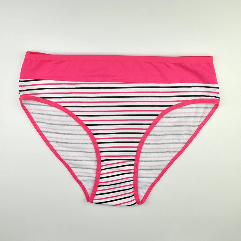6 шт./партия женские хлопковые трусы в полоску|Женские трусики| |