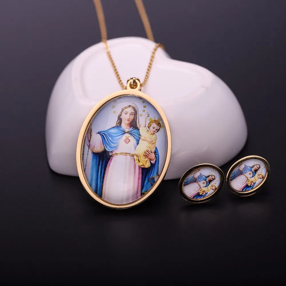 Mother's Day gift Valentine's Christmas Fashion Jewelry Sets stainless steel set for woman Blue light | Украшения и