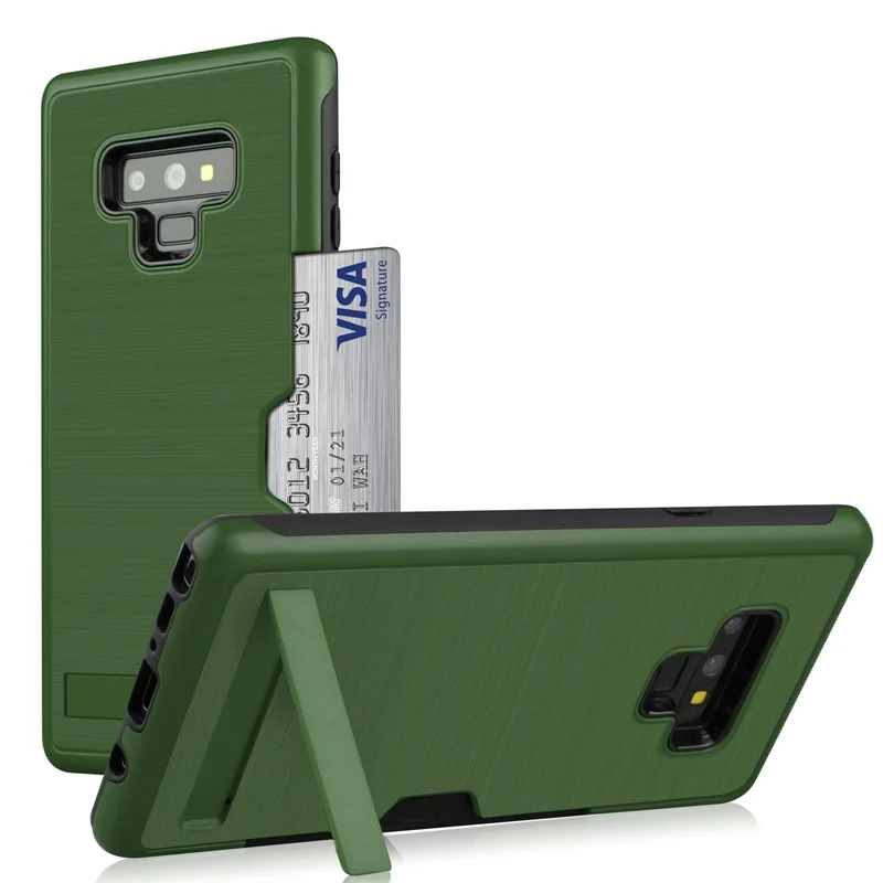 Rheinruby For Samsung Galaxy Note 9 8 S9 S8 Plus Case Shockproof Hybrid Armor Card Holder Slot Phone Back Cover |