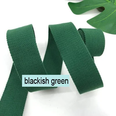 blackish green 50 мм(") холщовая тесьма 5 метров длина Тяжелая холщовая тесьма ремень Belting сумка лента для DIY сумка для багажа красочные - Цвет: blackish green
