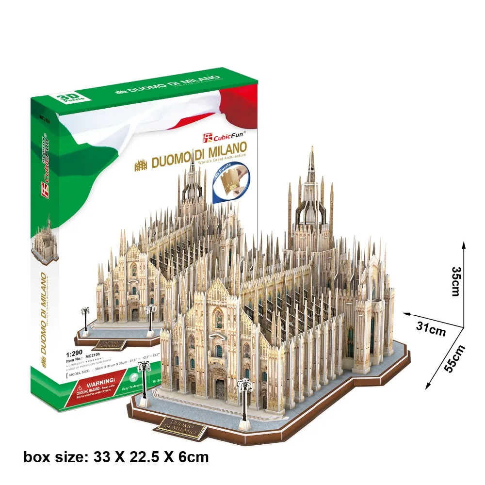 Фото 3D бумажные Пазлы наборы Милан собора всемирно известные Строительные Модели