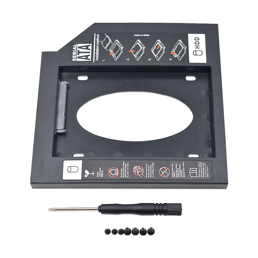 9.5mm Universal SATA 2nd HDD SSD hard disk drive caddy bay adapter For HP ProBook 445 450 470 Series DU-8A5SH M6 M6-1000 | Компьютеры и