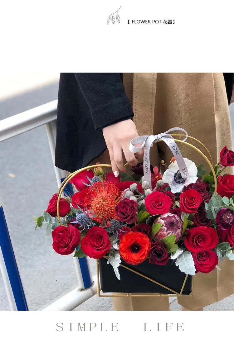 Новое поступление, железная ведра для цветов, с узором в виде сердца, подарочные коробки, металлические золотые ведра для букета цветов, декор для свадебной вечеринки