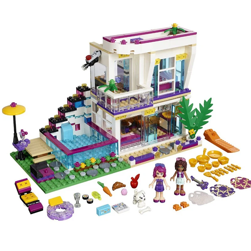 618 шт. серия друзей известная певица Liwei домашняя совместимость Legoings строительные