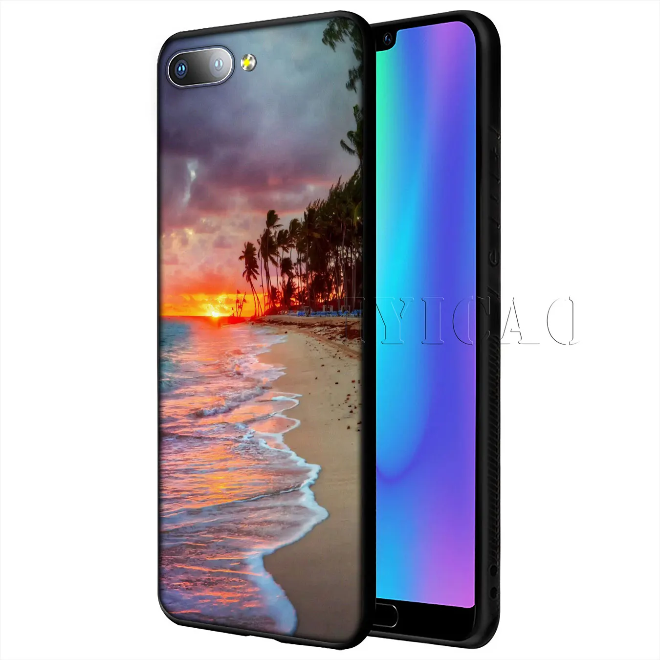 IYICAO Summer nature sea blue Ocean Waves Soft Case for Huawei Y9 Y7 Y6 Prime 2019 Honor 20 8C 8X 8 9 9X 10 Lite 7C 7X 7A Pro |