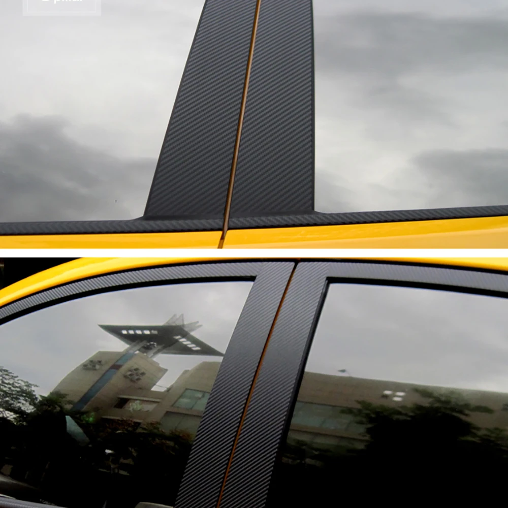 Автомобильная оконная рама ABC столб из углеродного волокна защитная пленка