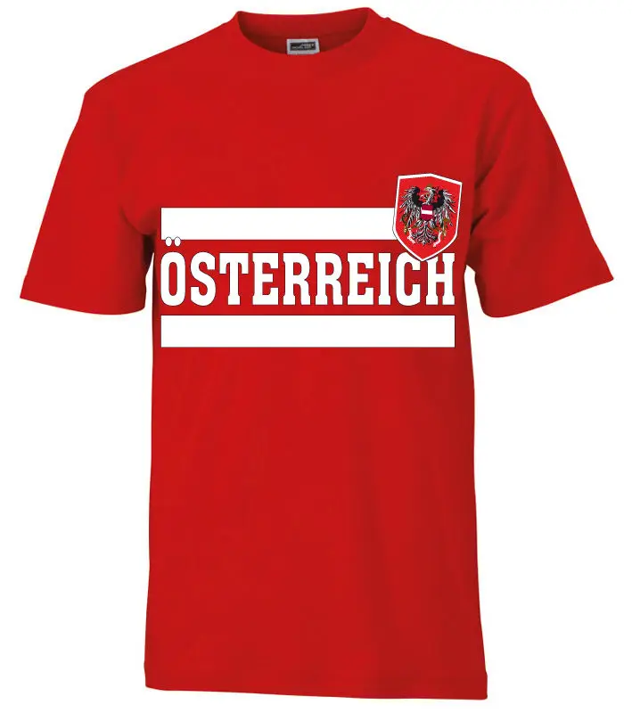 2019 модная однотонная мужская футболка Osterreich Австрия Повседневная