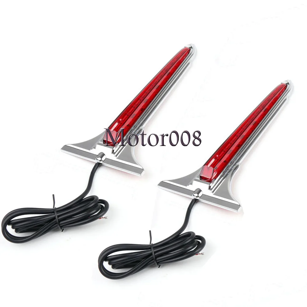Хромированные клиновидные светодиодные задние стоп сигналы седельные сумки