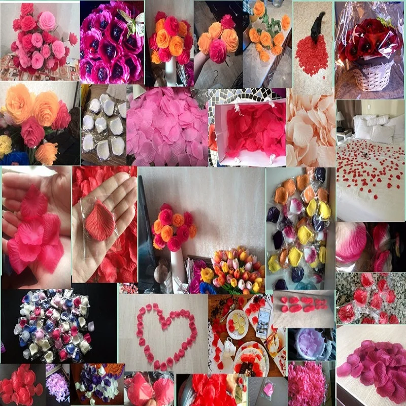 100 шт 5 см * искусственные лепестки роз цветок девушка бросать Шелковый лепесток