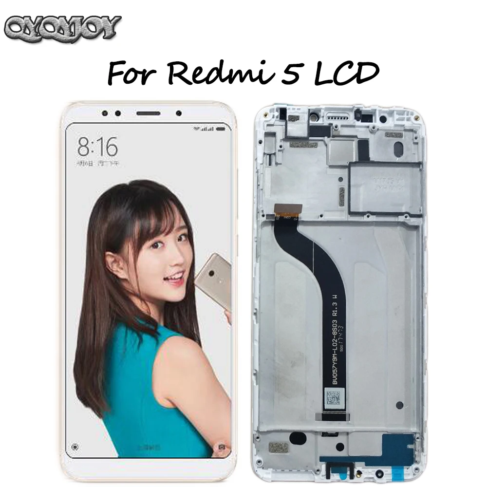 

Для Xiaomi Redmi 5 ЖК-дисплей дигитайзер сенсорный экран в сборе рамка для Redmi 5 Сменные запасные части для ЖК-дисплея черный/белый 5,7