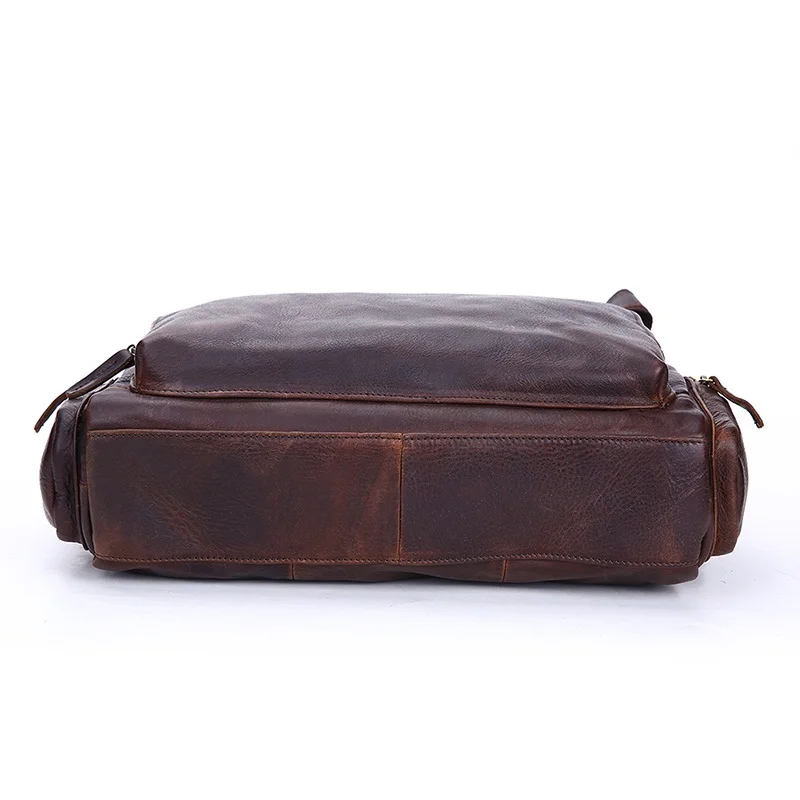 Винтажный Мужской портфель из натуральной кожи деловая мужская сумка для