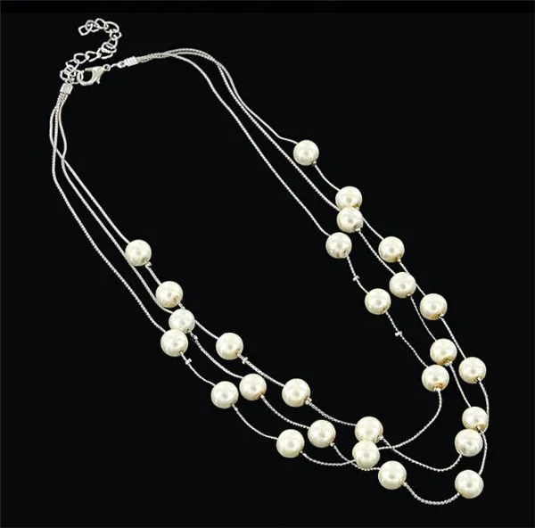 Multilayer Water Drop Earrings Bracelet Necklace Fashion Bride Three-piece Set | Украшения и аксессуары