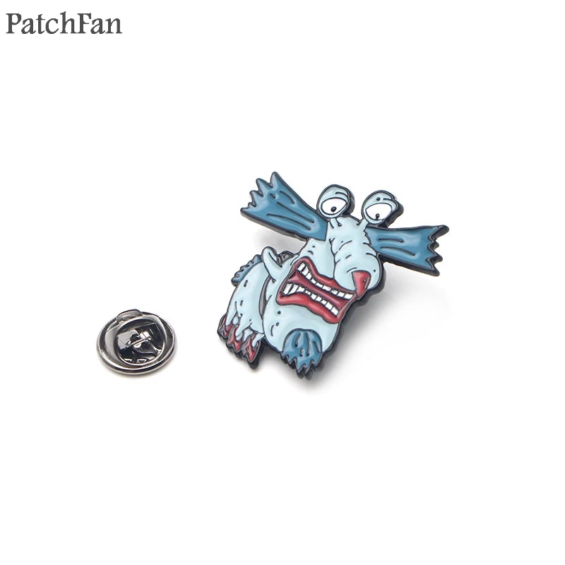 Patchfan ааааа! Настоящими монстрами! Zimbo Krumm втулка галстук булавки броши для рюкзака, одежды для мужчин и женщин Декоративные значки медаль A1327