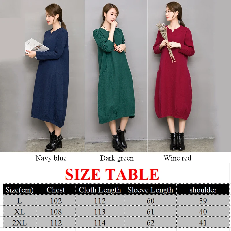 2016 женская мода осень Хлопок Белье Платья женские V-образным Вырезом С Длинным