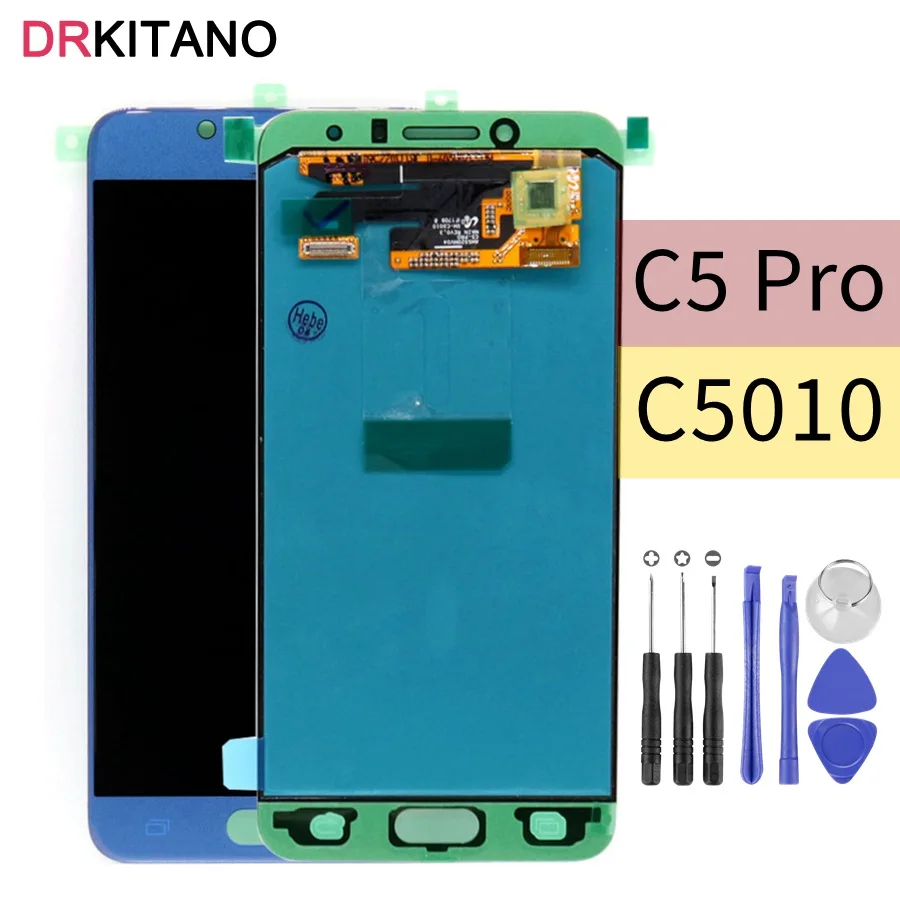 Super AMOLED для SAMSUNG Galaxy C5 Pro ЖК-дисплей Дисплей Сенсорный экран для Сань Син C5 Pro ЖК-дисплей C5010 Экран Замена