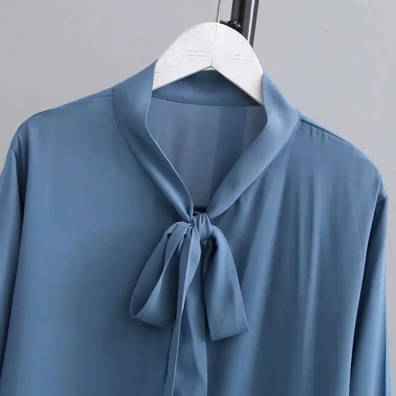 Женская шифоновая блузка с длинным рукавом размеры до 5XL | одежда
