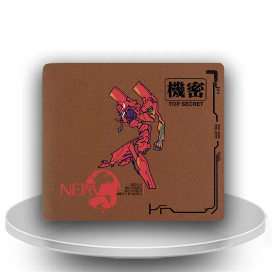 Новое поступление японский мультфильм аниме кошелек EVA Neon Genesis Evangelion кошелек для студента короткий бумажник для юноши классный подарок на выбор - Цвет: 402TK EVAbrown