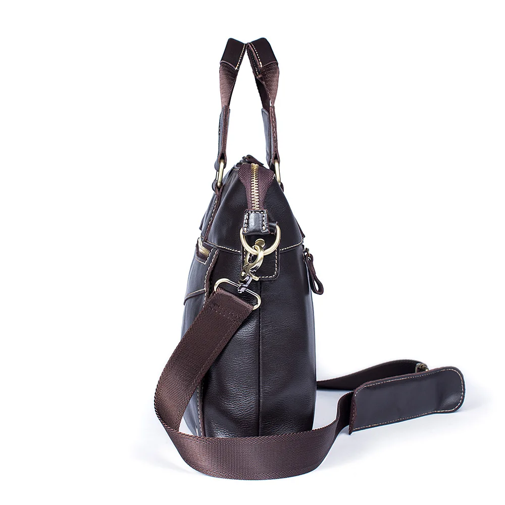 Новый роскошный деловой мужской портфель из натуральной коровьей кожи сумка на