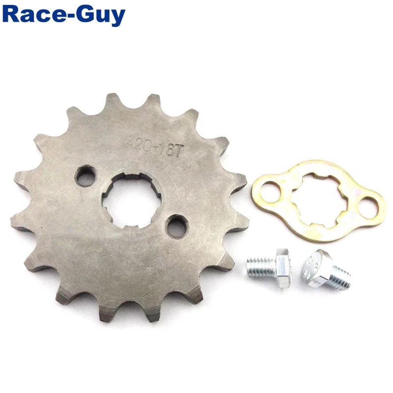 420 16 Tooth 17mm Front Chain Sprocket Gear For 50cc 70cc 90cc 110cc 125cc 140cc 150cc 160cc Engine ATV Quad Pit Dirt Trail Bike |