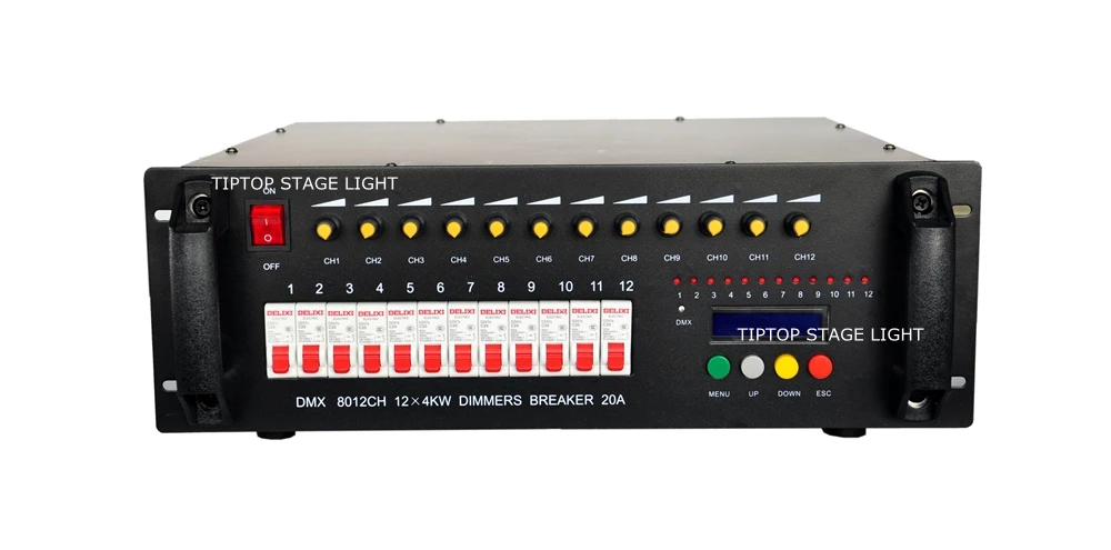 8012CH DMX 12CH X 4KW цифровые диммеры система управления освещением 1602 ЖК-дисплей 12 петля воздушного охлаждения AC100V-220V
