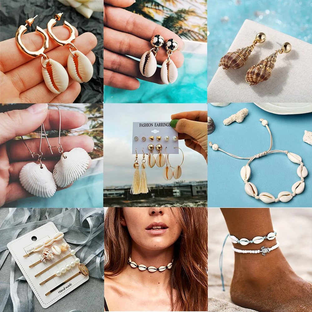 Женские серьги с жемчугом IF ME золотистые и металлические в виде раковины