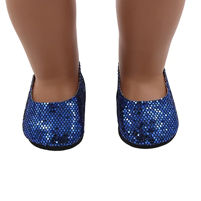 dark blue Кукла обсуждение Мода 18 дюймов кукольная обувь сетки блесток из искусственной кожи 1/6 1/3 пупсик Обувь Аксессуары для девочек подарок - Цвет: dark blue