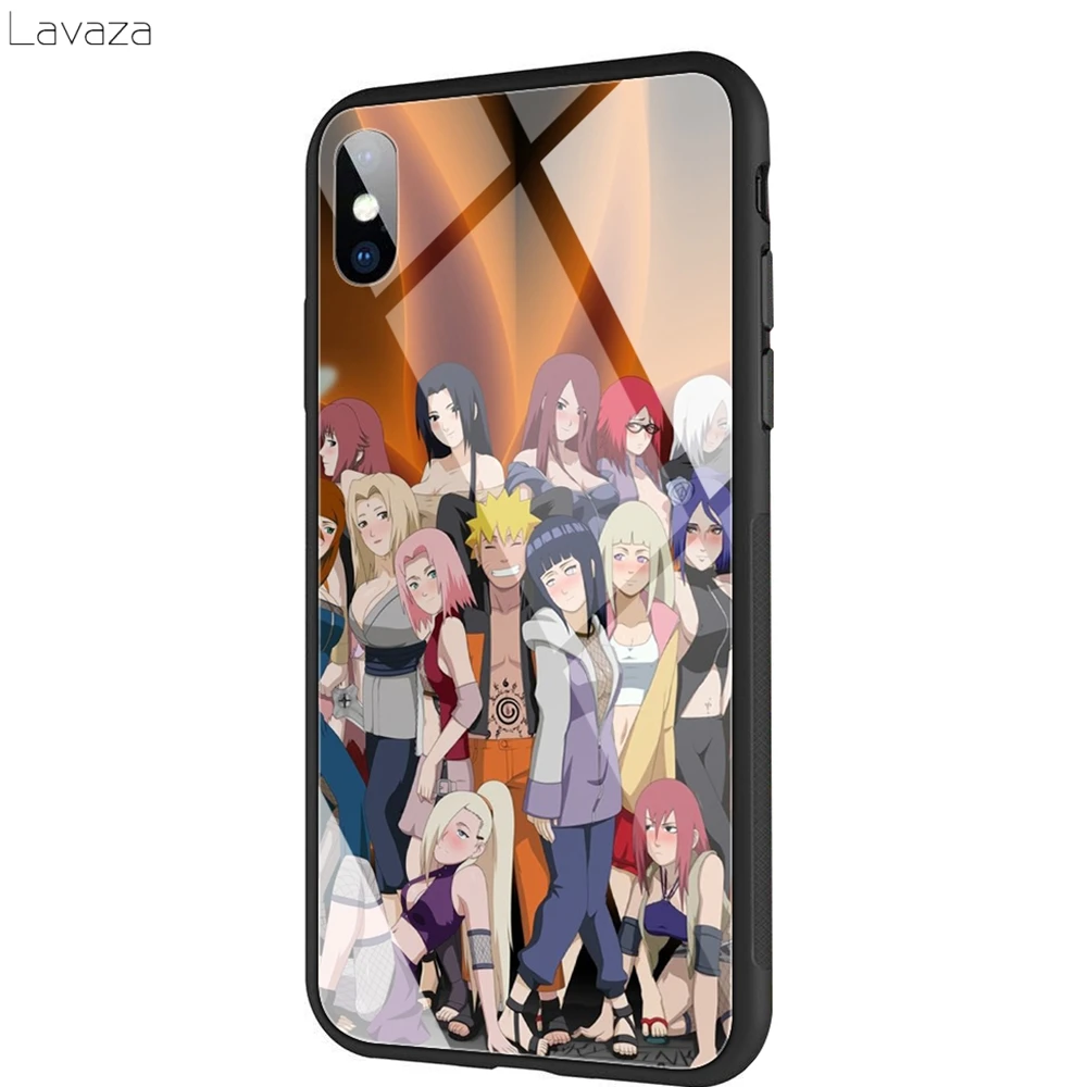 Чехол Lavaza Naruto manga из закаленного стекла TPU для iPhone XS MAX XR X 8 7 6 6S Plus