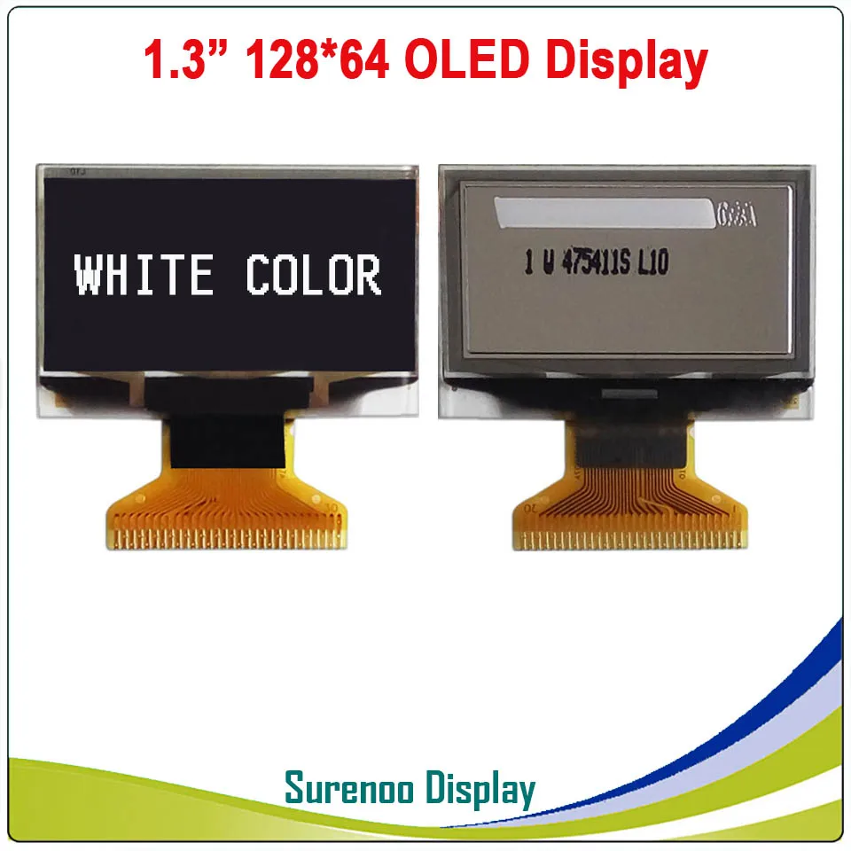 White OLED only Реальный oled-дисплей, 1," 128*64 12864 Графический SPI IEC IIC ЖК-модуль, ЖК-экран LCM SH1106 контроллер - Цвет: White OLED only