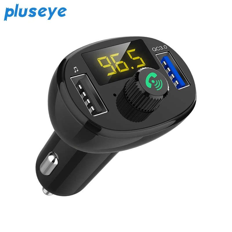 pluseye Bluetooth Handsfree Kit Car FM Transmitter Modulator Dual USB Charging Voltage Detection U Disk Music MP3 Player |