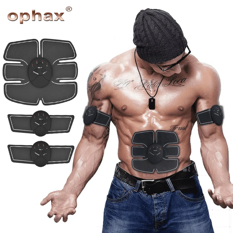 OPHAX стимулятор мышц беспроводной EMS стимуляция тренажер для похудения тела брюшной мышцы тренажер устройство массажер Потеря веса