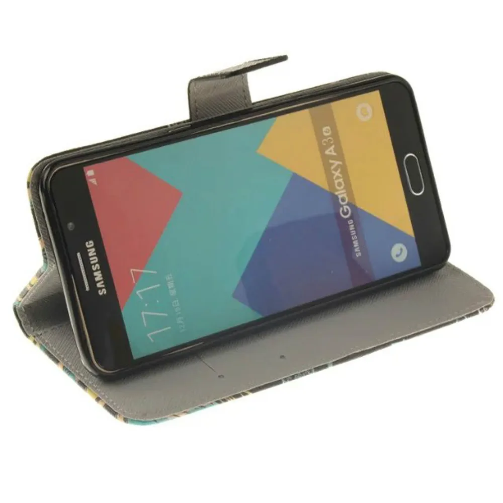Из искусственной кожи Защитный чехол для Samsung Galaxy A3 2016 4.7 дюймов Обложка протектор