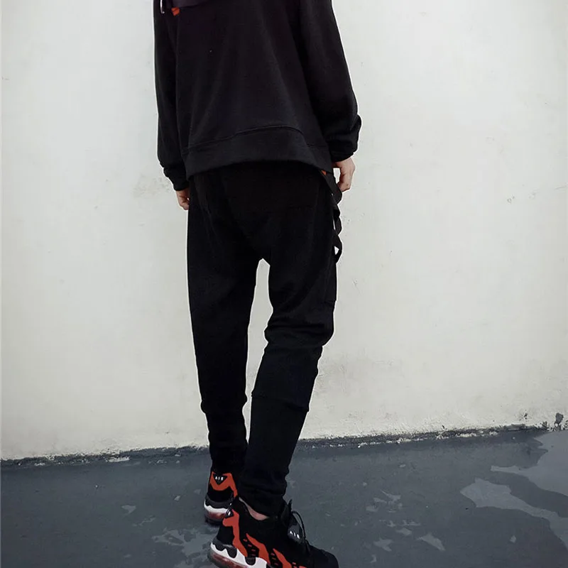 Новый 2018 Мужская мода осень лето хлопок клоунские штаны хип хоп с эластичной