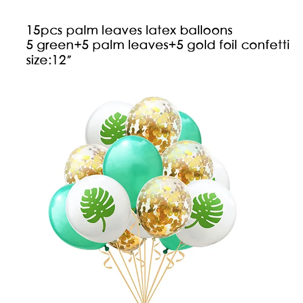 balloon-2 Тропический попугай украшения счастливое лето баннер фото реквизит Фламинго Пальмовые Листья фонари овсянка гирлянда воздушный шар в форме ананаса Luau - Цвет: balloon-2