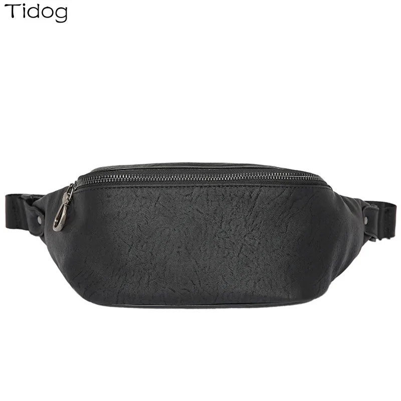 

Tidog New leather waistband men's chest bag