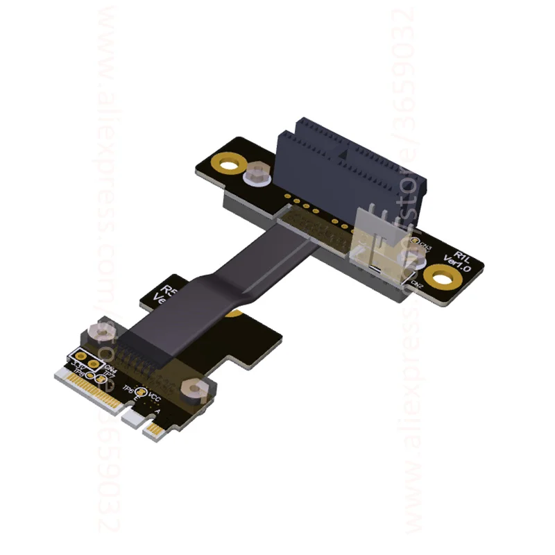 Адаптер переходник с углом M.2 Wi Fi A E + на PCIe 1x карта расширения Gen 3 0 кабель ключ A.E m2