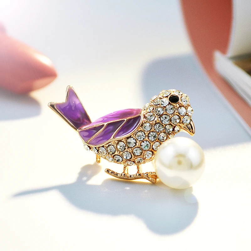 Zhen томоми жаворонок яркие милые Для женщин Кристалл моделируется жемчужина