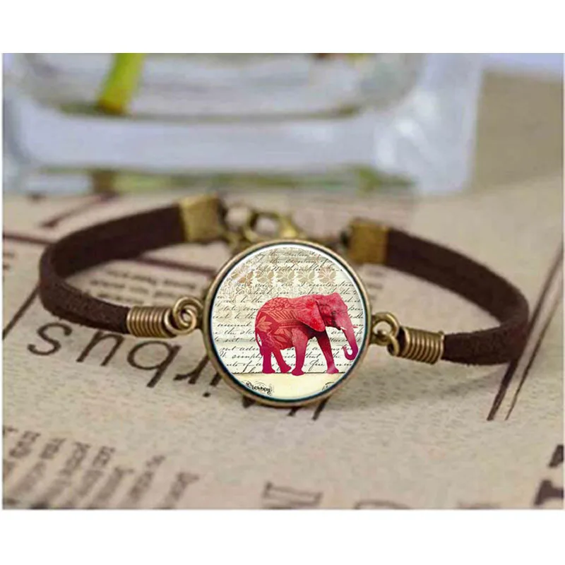 Женские украшения браслет с красным слоном надписью тайское государственное