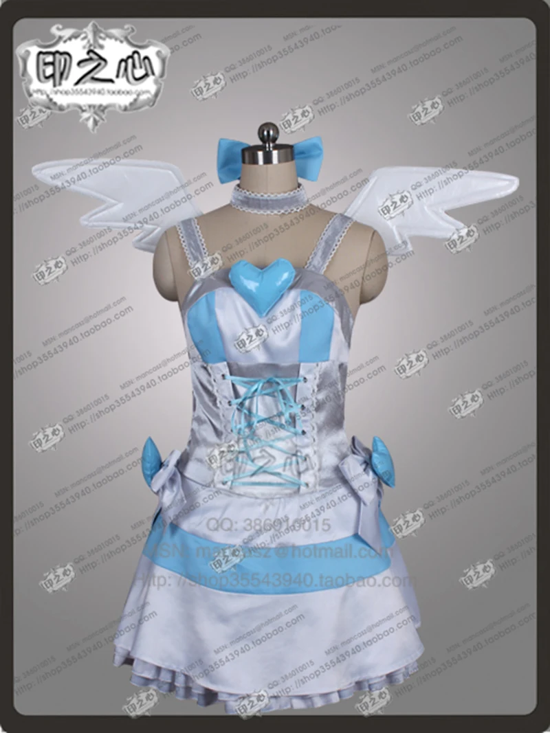 Аниме трусики и чулок белое платье униформа для косплея комплект ткань способный