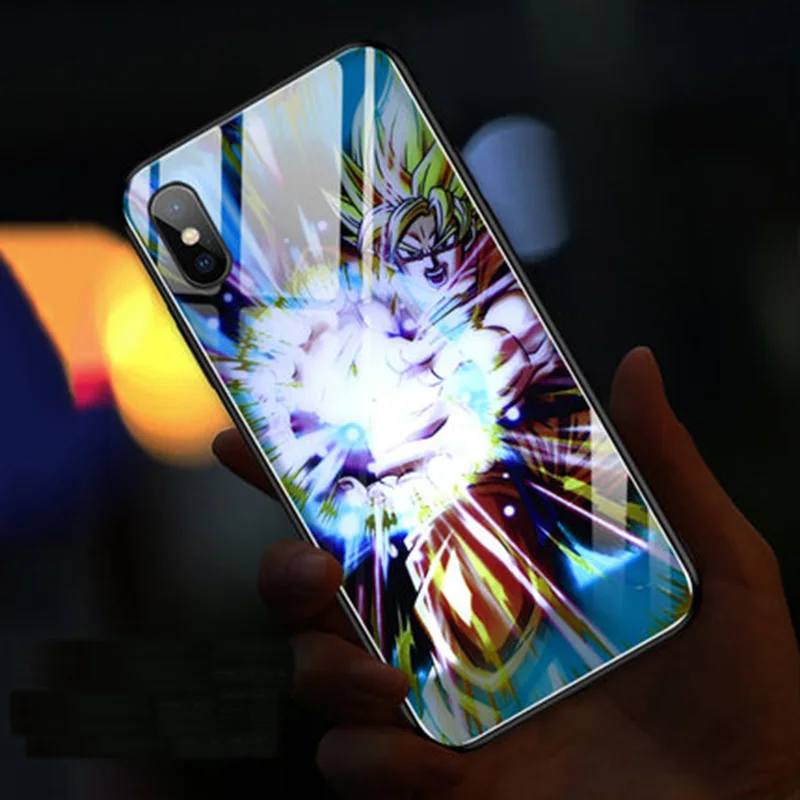 10 EKIND Серия Сердце чехол из закаленного стекла для телефона для iPhone X XS XSMAX светодиодный логотип Вспышка стеклянный чехол для iPhone защитный чехол для телефона - Цвет: 10