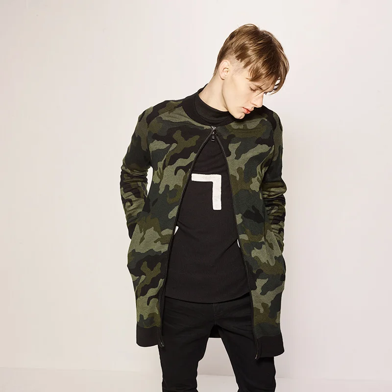 VIISHOW мужской кардиган свитер вязаный длинный Мужская камуфляжная куртка s