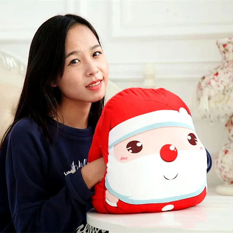 KKLOVELY 10cm Christmas Santa Claus Tree Deer Plush Dolls Warm Hand Pillow Contton Toy For Kids Children Top Quality | Игрушки и хобби
